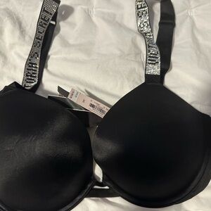 Victoria's Secret Black Bra with Sparkling Straps